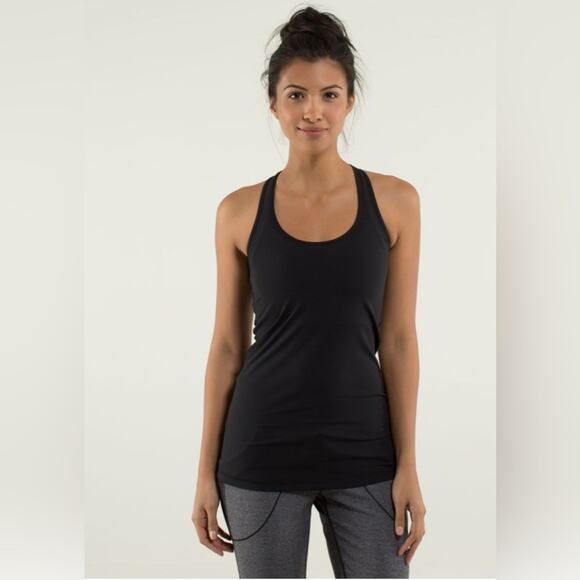 Lululemon Cool Racerback Black Limited Edition Bow Size 6 - Picture 1 of 11